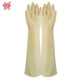 威蝶 60cmA-1白色標準中厚勞保手套乳膠防水耐磨耐酸堿加長手套 60厘米中厚